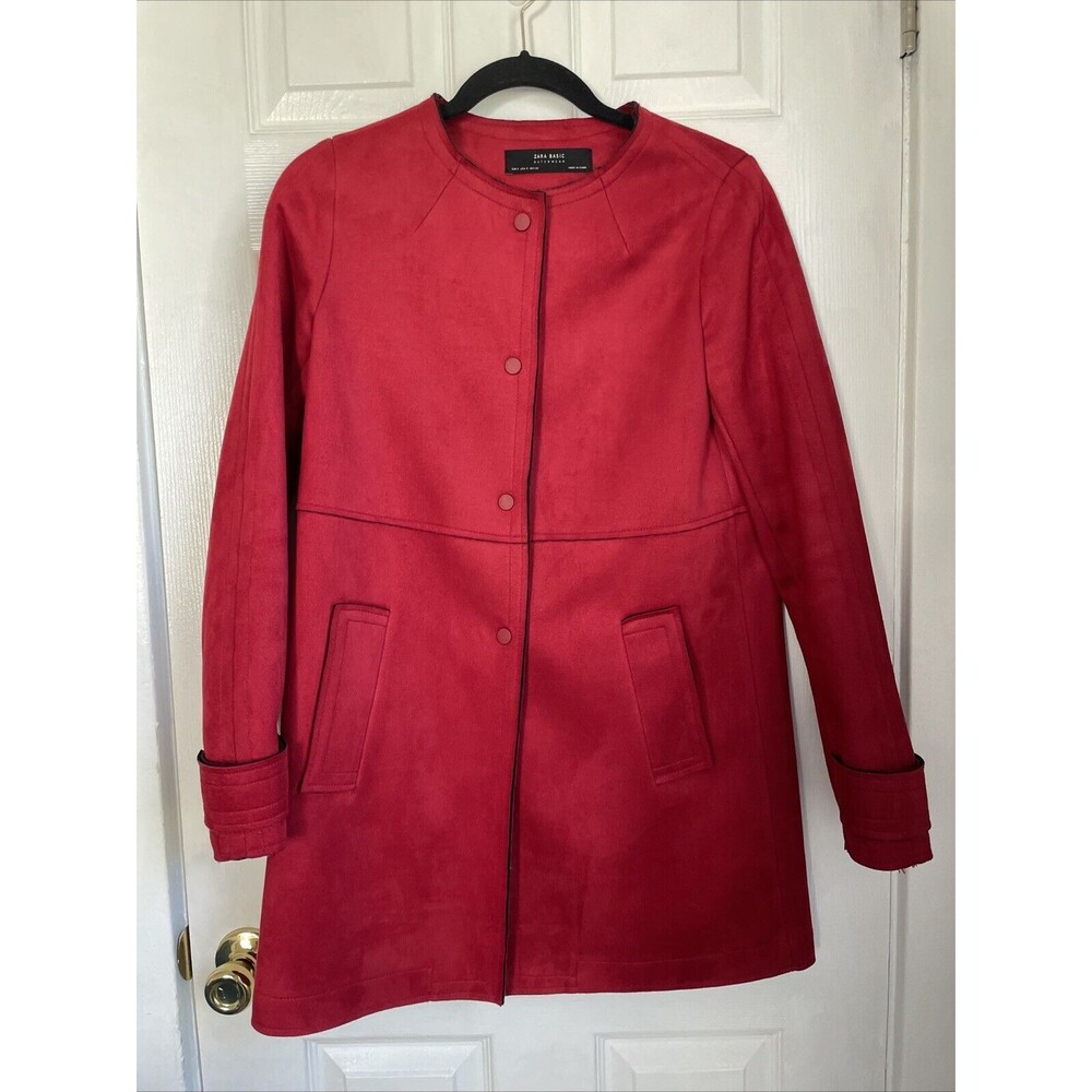 Zara Coat Burgundy Red Size Small Retail $239